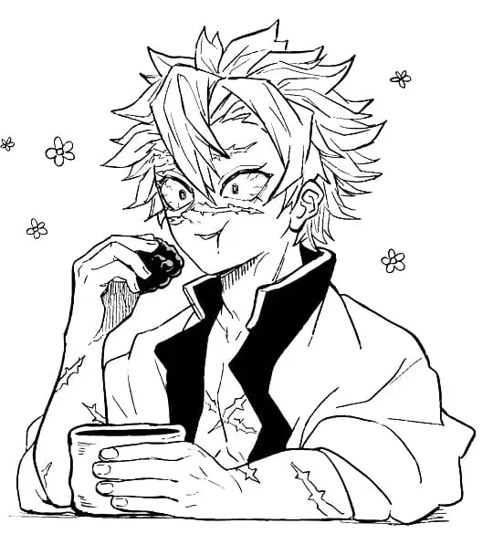 Sanemi Shinazugawa Coloring Pages 19