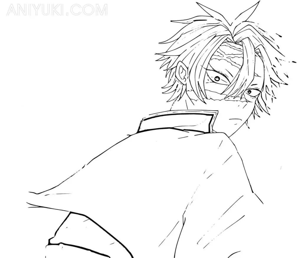 Sanemi Shinazugawa Coloring Pages 29