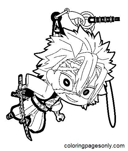 Sanemi Shinazugawa Coloring Pages 35