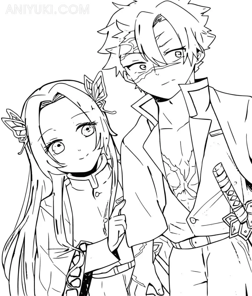 Sanemi Shinazugawa Coloring Pages 4