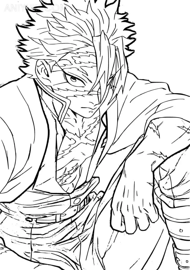 Sanemi Shinazugawa Coloring Pages 7