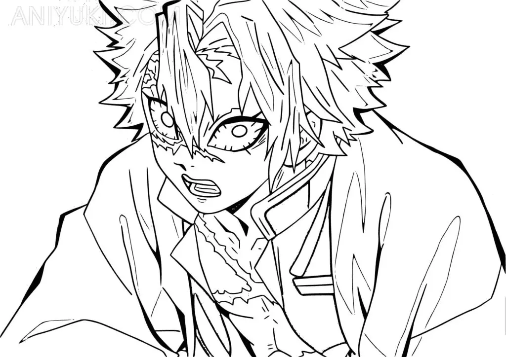 Sanemi Shinazugawa Coloring Pages 8