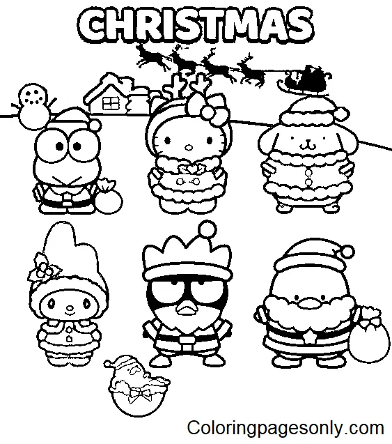 Desenhos de Personagens Sanrio Para Colorir 49