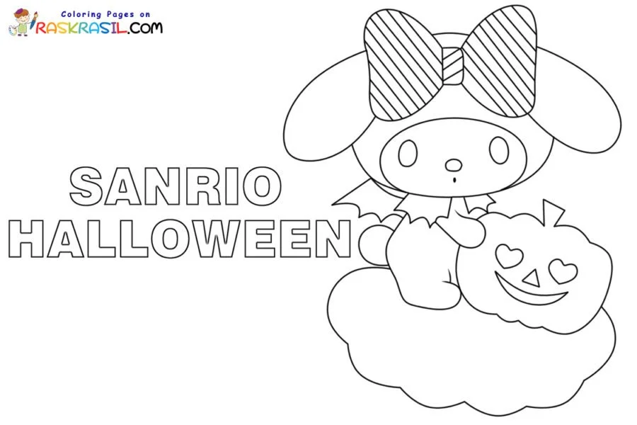 Sanrio Halloween Coloring Pages 1