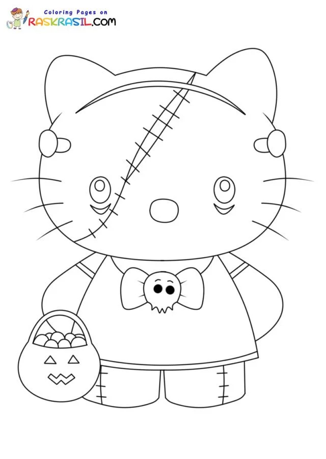 Sanrio Halloween Coloring Pages 8