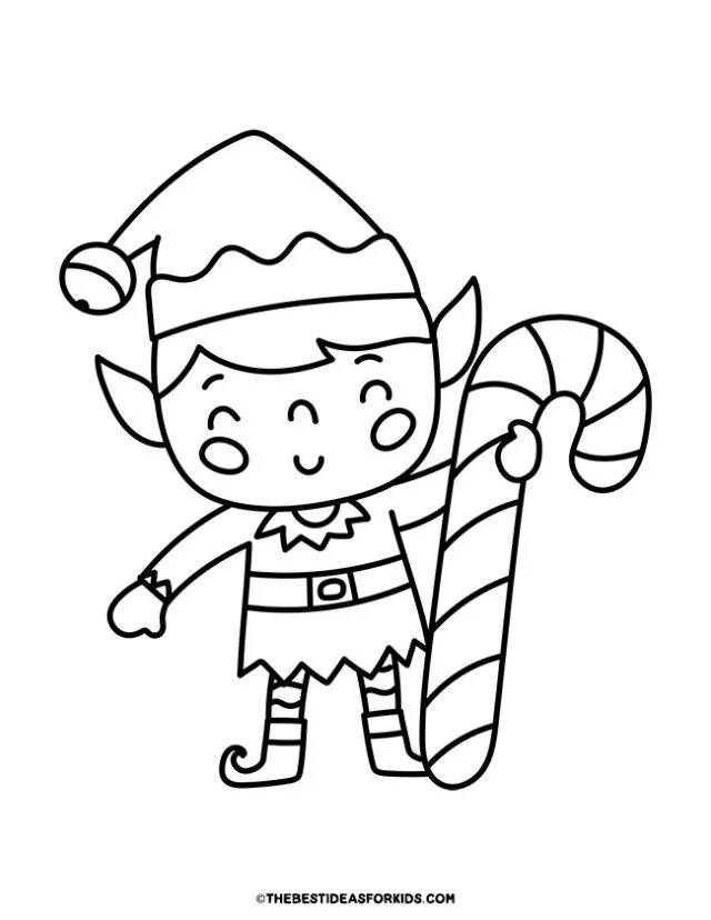 Weihnachtsmann und Elf Ausmalbilder 20