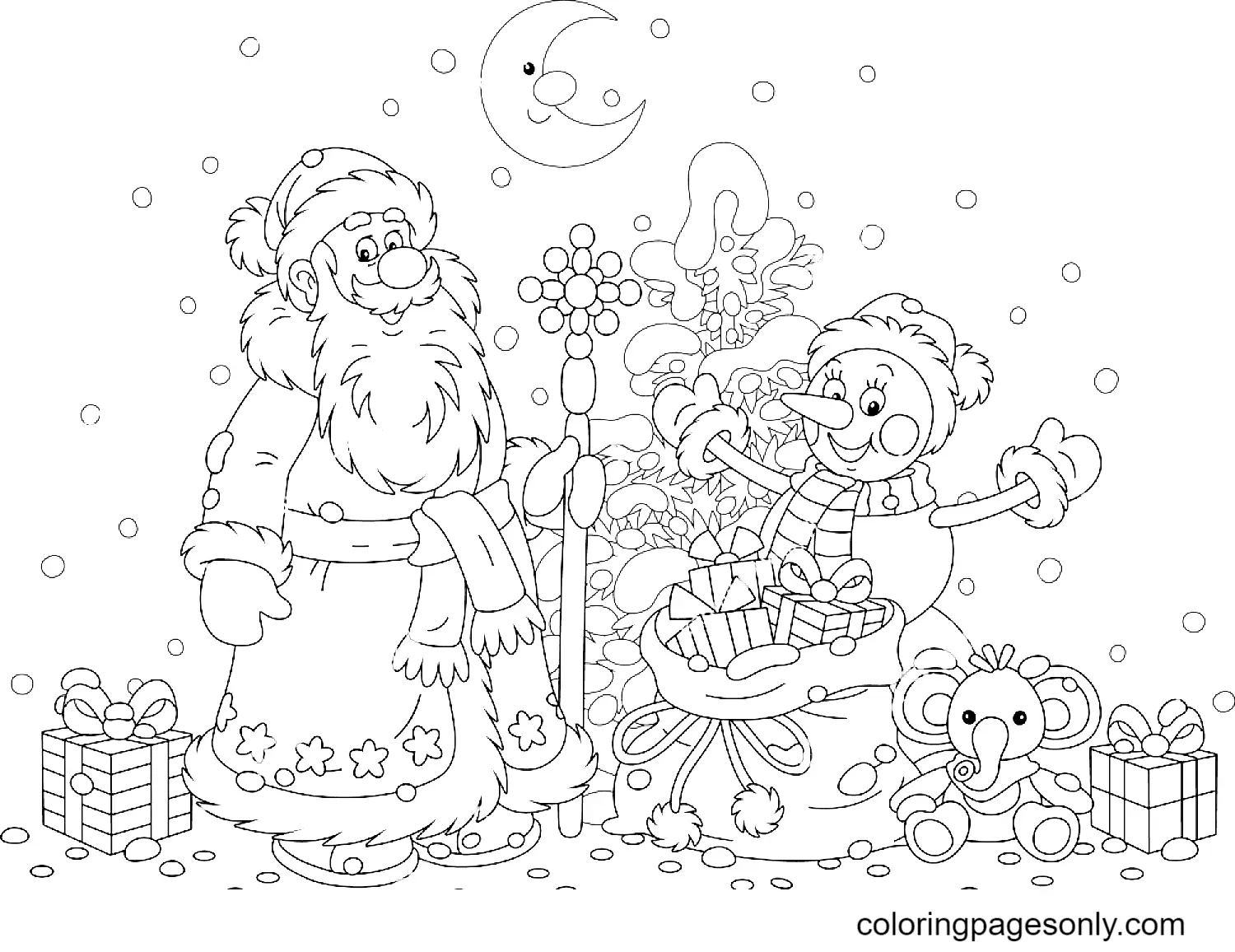 Papa Noel Para Colorear 114