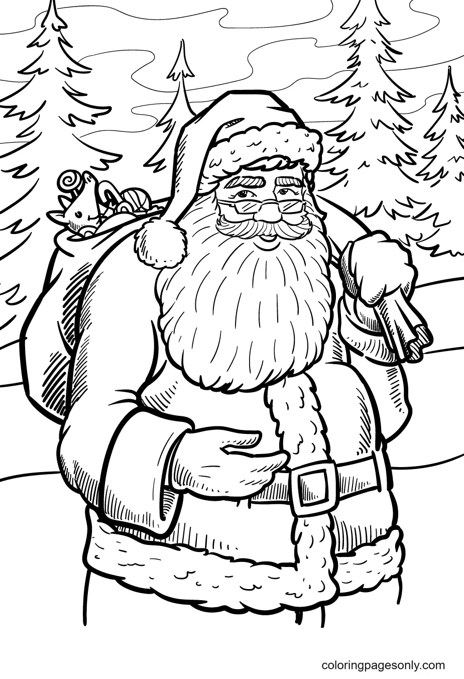 Papa Noel Para Colorear 117
