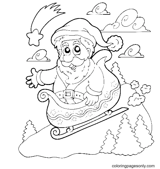 Desenhos de Santa Claus Para Colorir 124