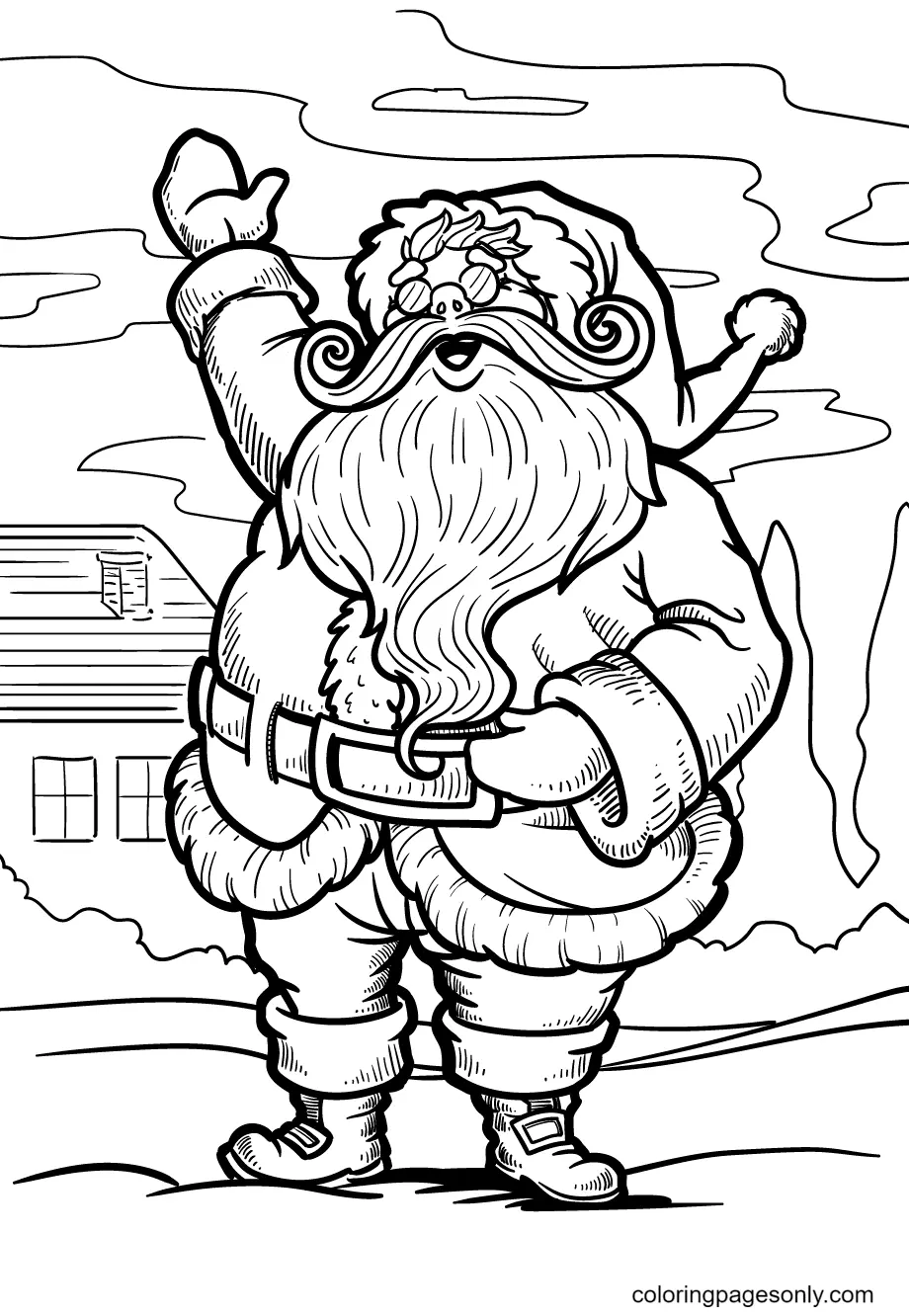Papa Noel Para Colorear 134