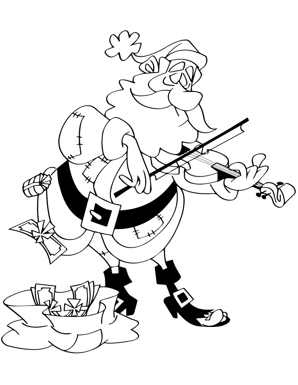Weihnachtsmann Ausmalbilder 24