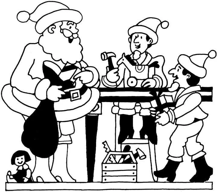 Weihnachtsmann Ausmalbilder 36