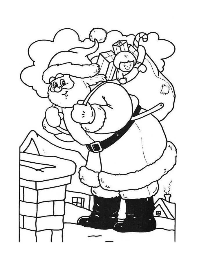 Papa Noel Para Colorear 94