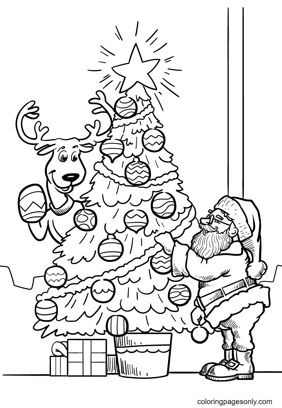 Papa Noel Para Colorear 97