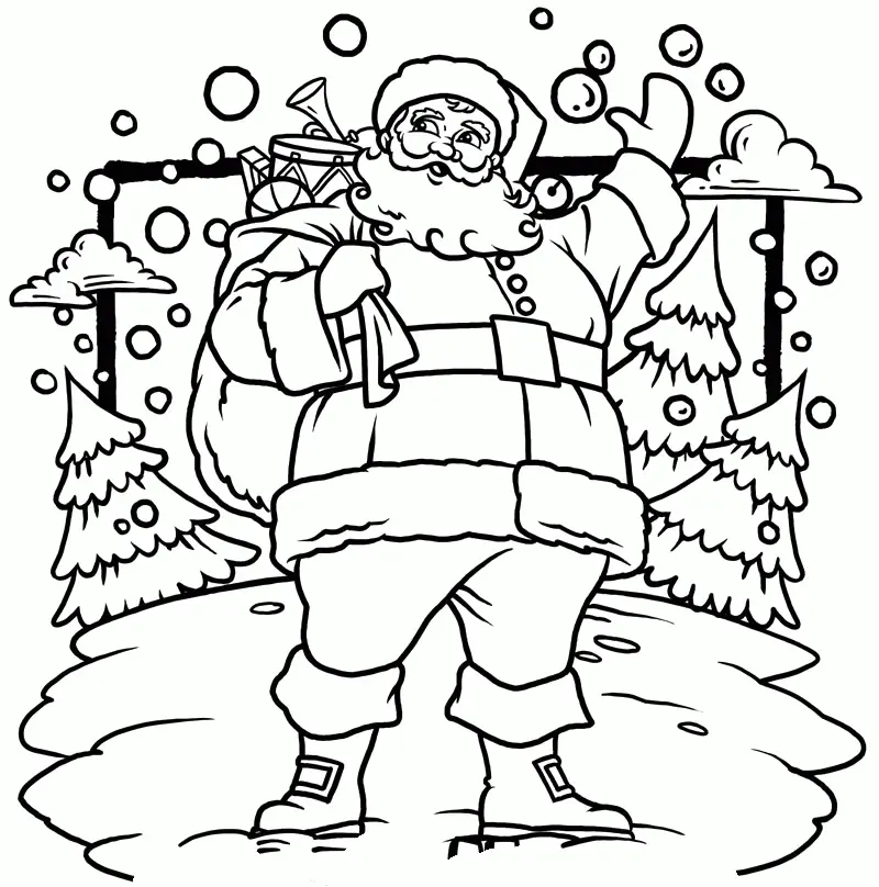 Santa Coloring Pages 145