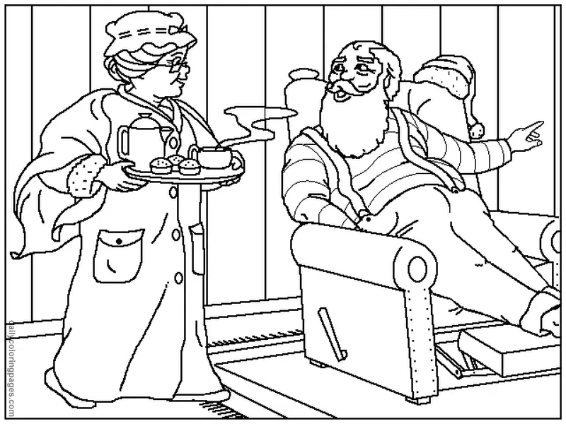 Santa Coloring Pages 153