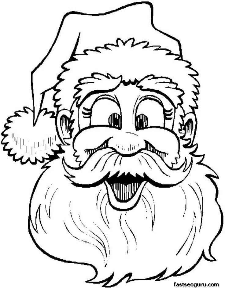 Papa Noel Para Colorear 323