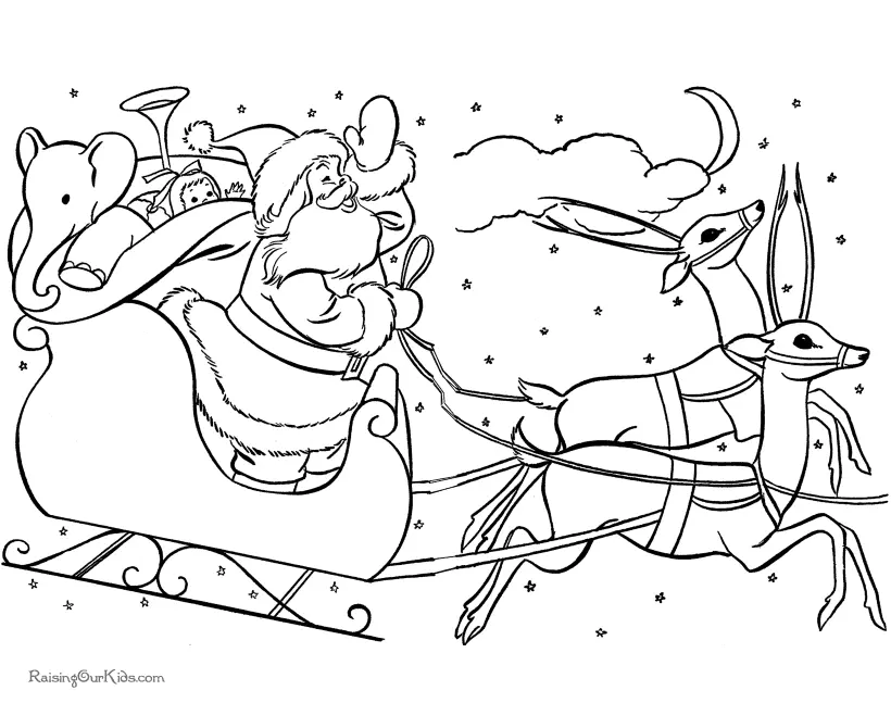 Santa Coloring Pages 180