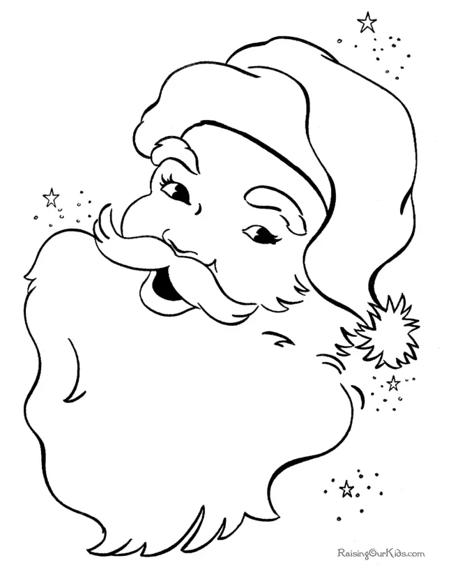 Papa Noel Para Colorear 336