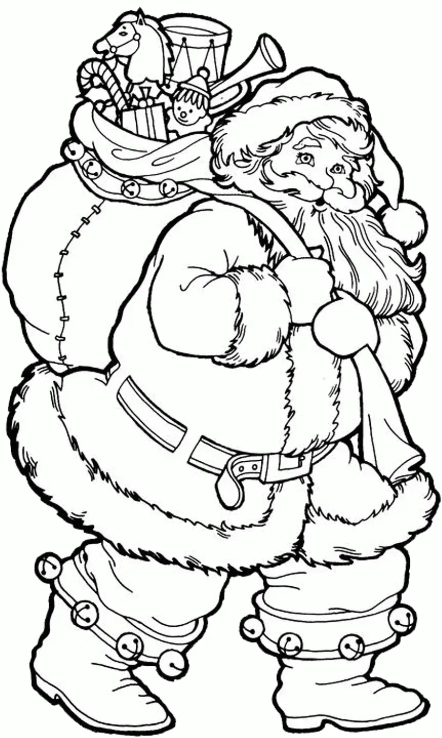 Papa Noel Para Colorear 193
