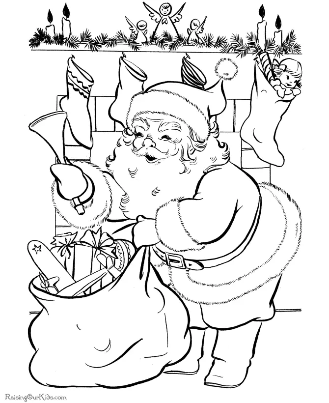 Santa Coloring Pages 80