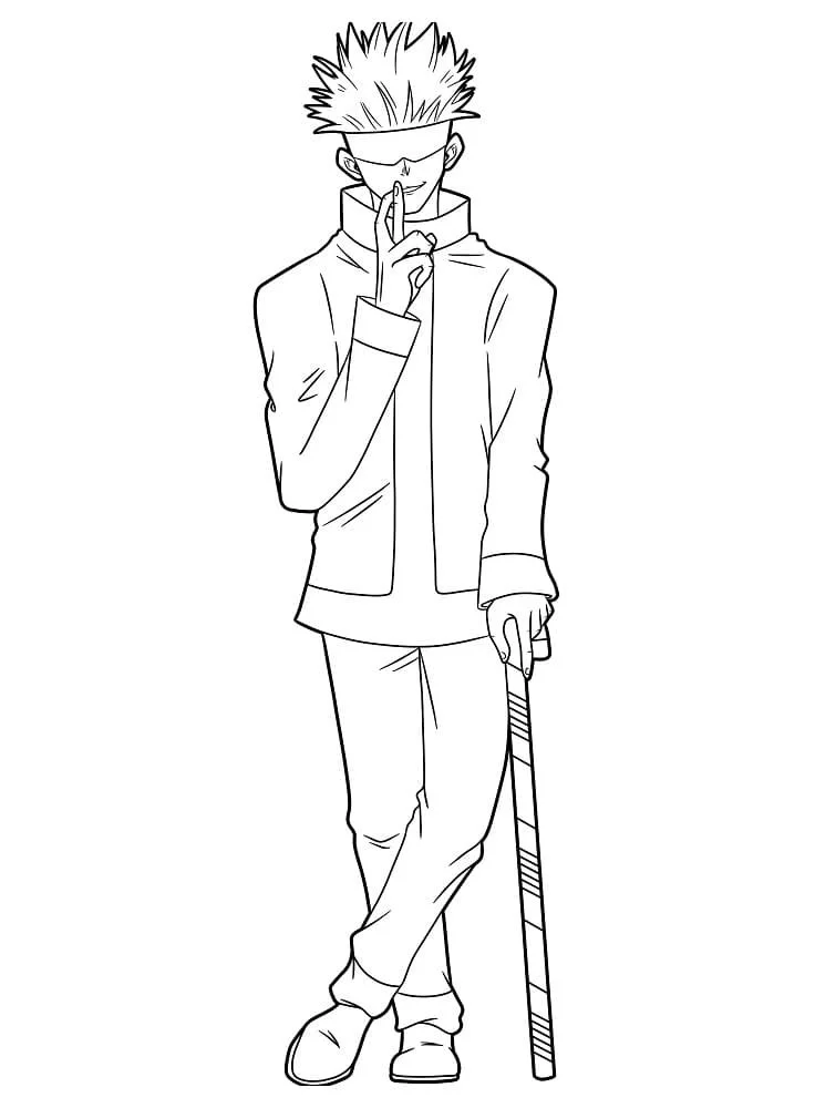Satoru Gojo Coloring Pages 10