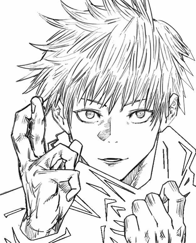 Satoru Gojo Coloring Pages 12