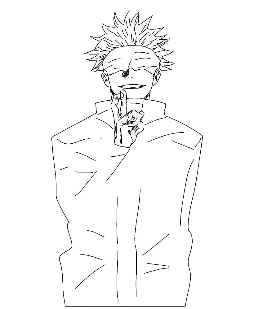 Satoru Gojo Coloring Pages 14