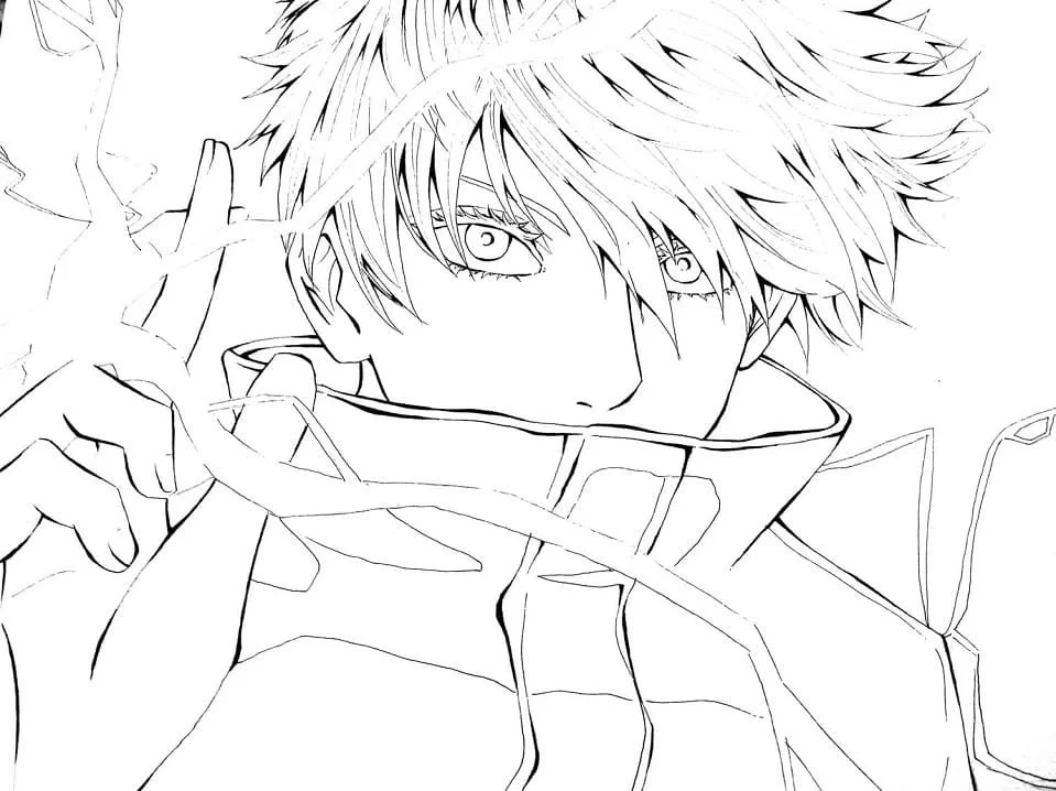 Satoru Gojo Coloring Pages 2