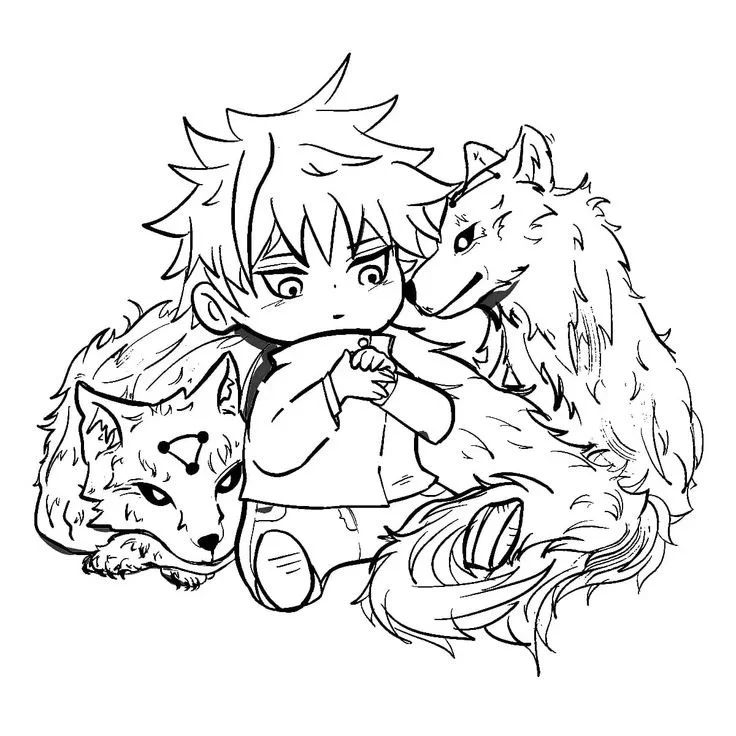 Satoru Gojo Coloring Pages 5