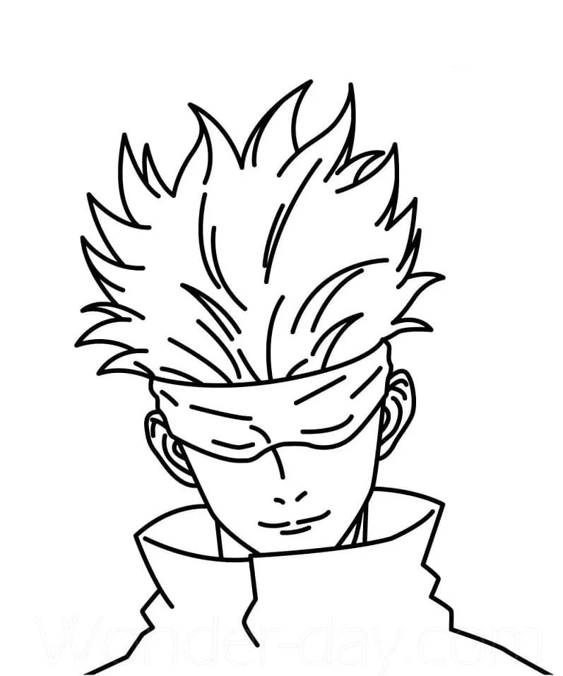 Satoru Gojo Coloring Pages 8