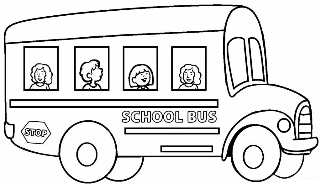 Desenhos de Onibus Escolar Para Colorir 16