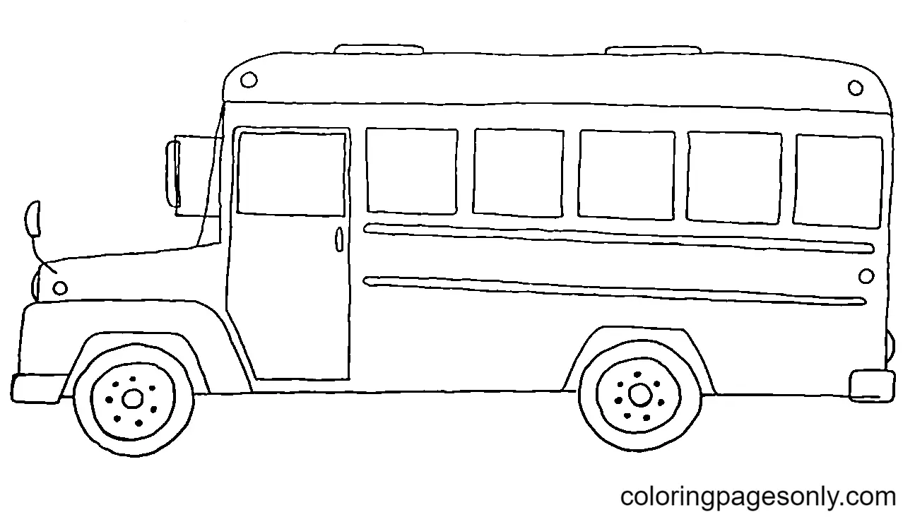 School Bus Coloring Pages 7