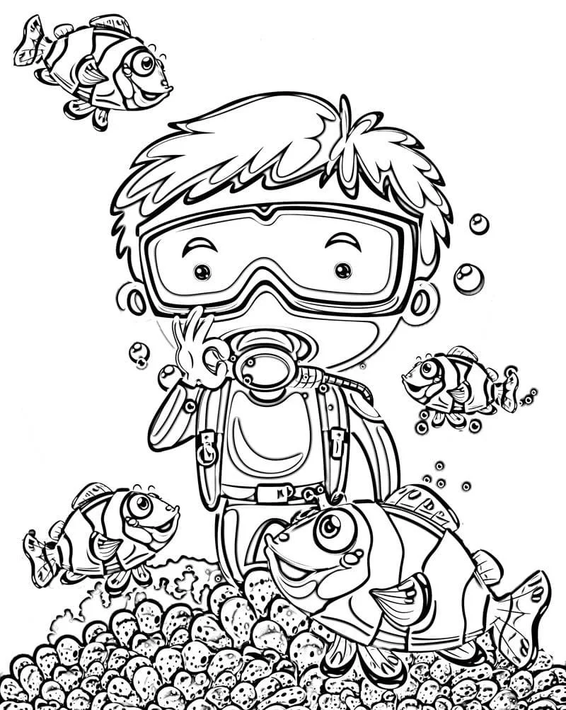 Desenhos de Mergulho Para Colorir 21