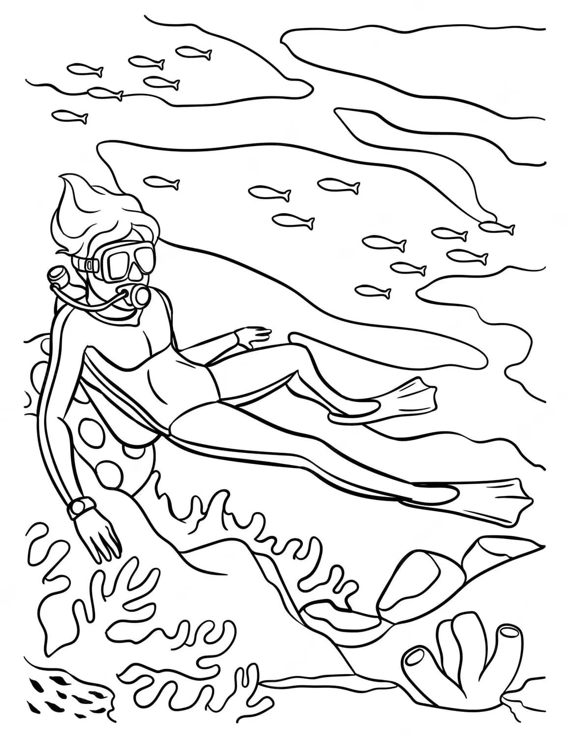 Buceo Para Colorear 28