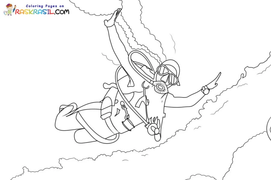 Desenhos de Mergulho Para Colorir 3