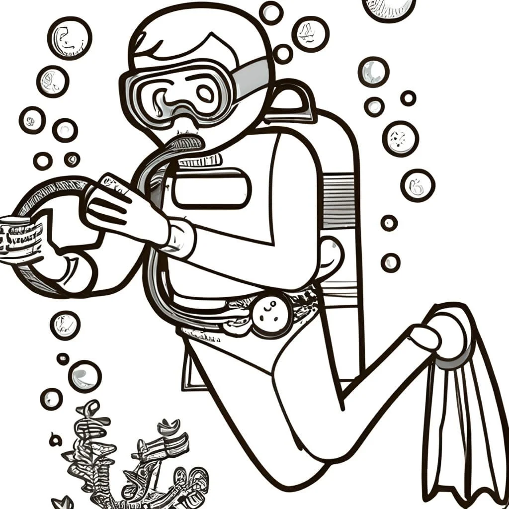Scuba Diving Coloring Pages 30