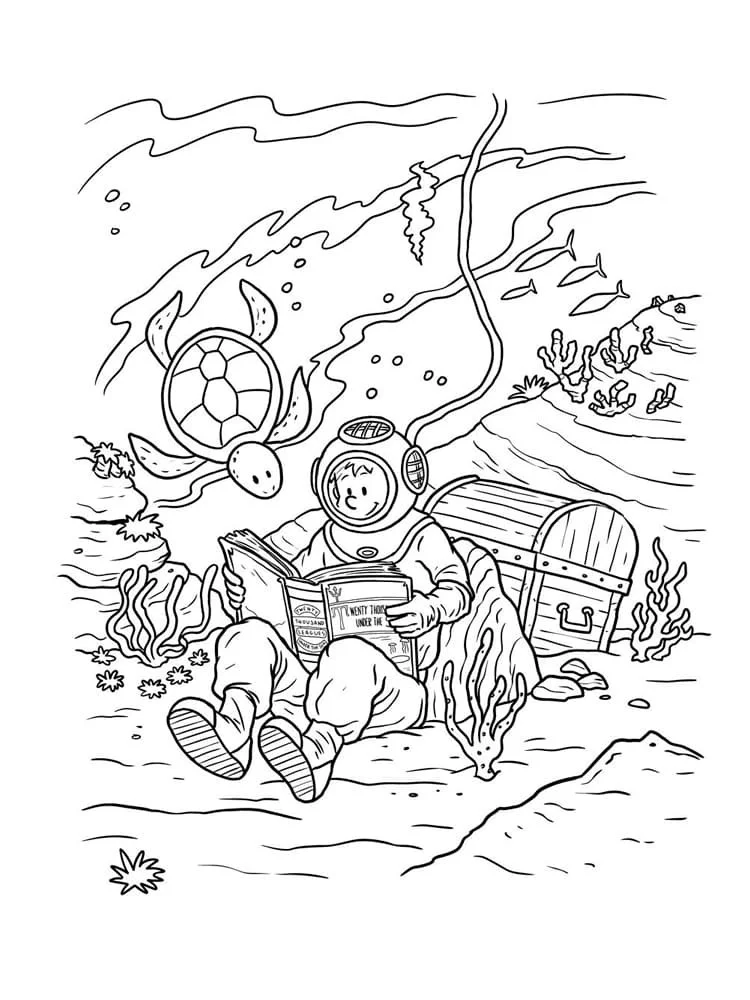 Buceo Para Colorear 35