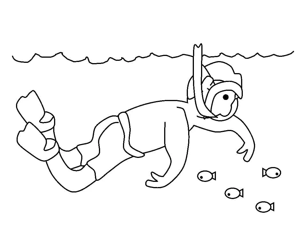 Buceo Para Colorear 36