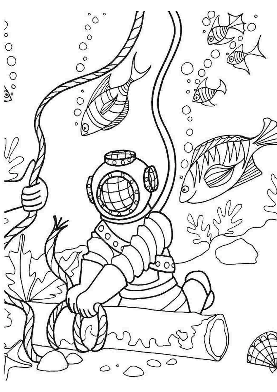 Buceo Para Colorear 40