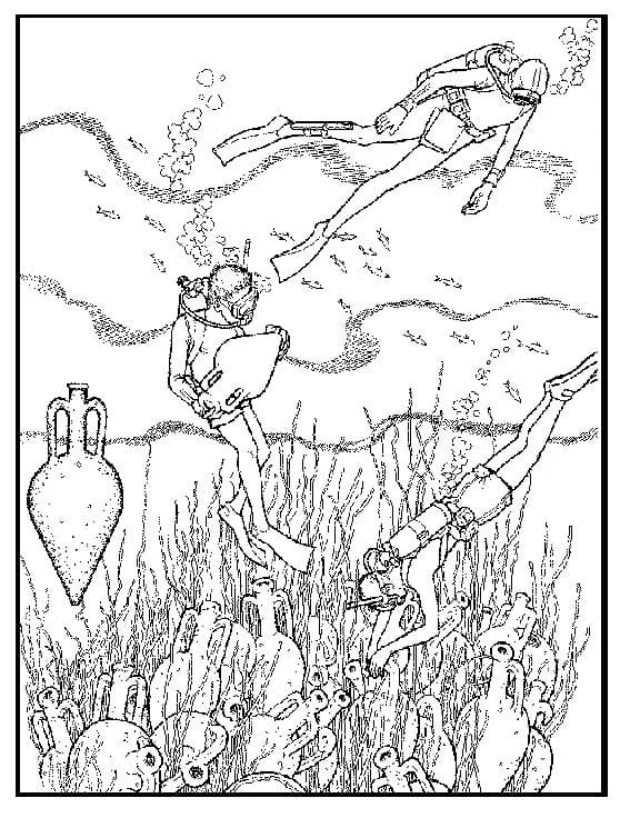 Desenhos de Mergulho Para Colorir 45