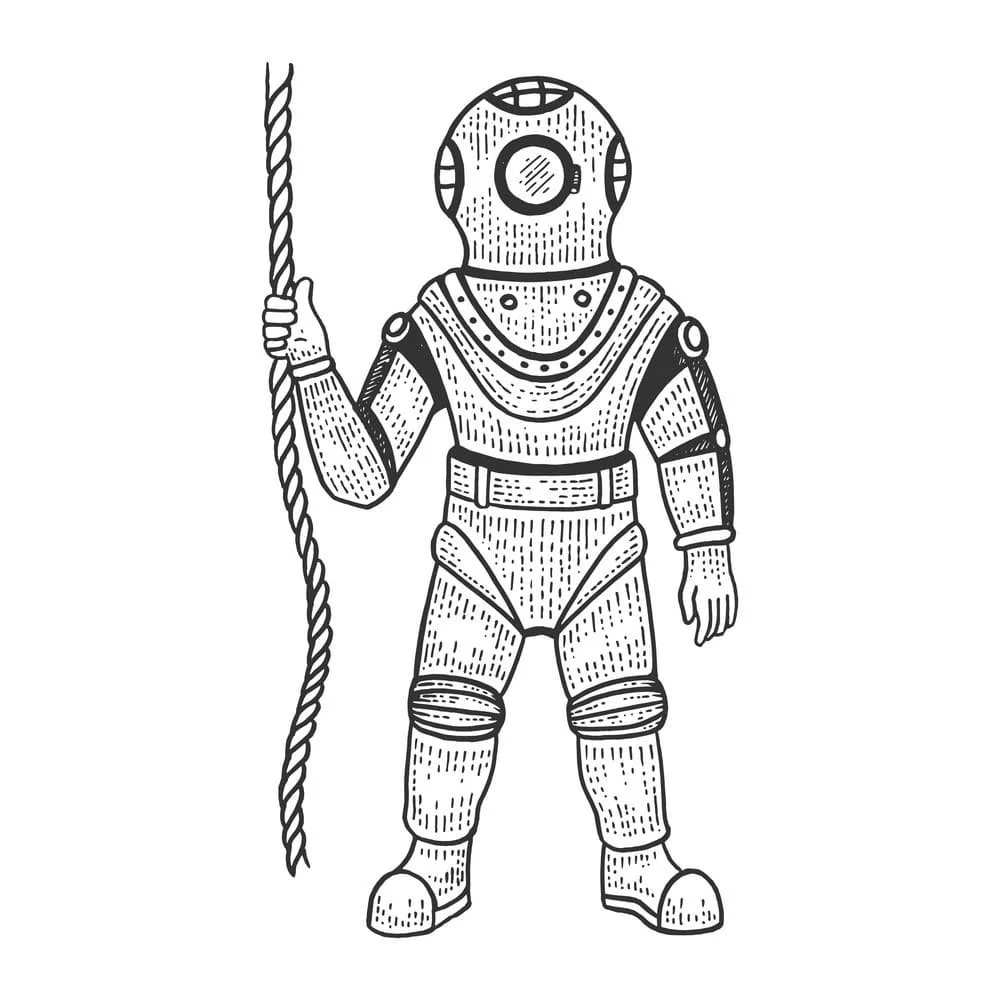Desenhos de Mergulho Para Colorir 46