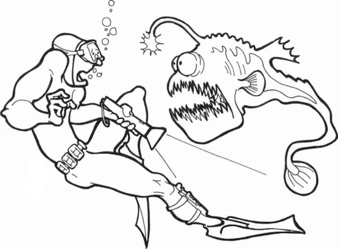 Buceo Para Colorear 47