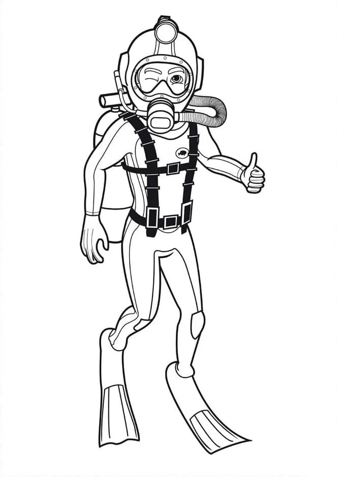 Buceo Para Colorear 54