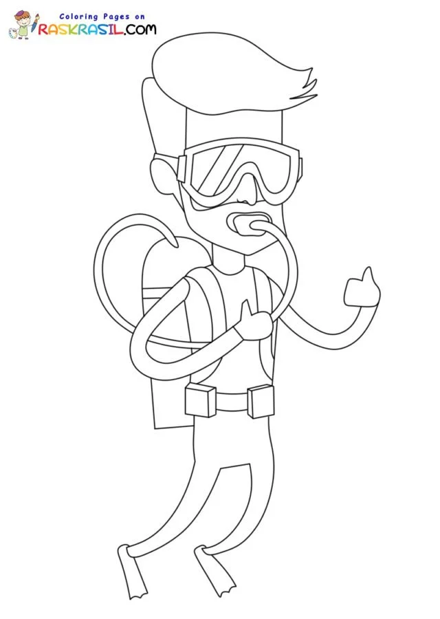 Buceo Para Colorear 59