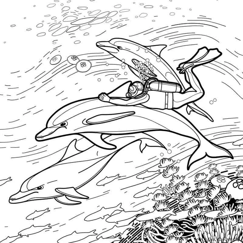 Desenhos de Mergulho Para Colorir 60