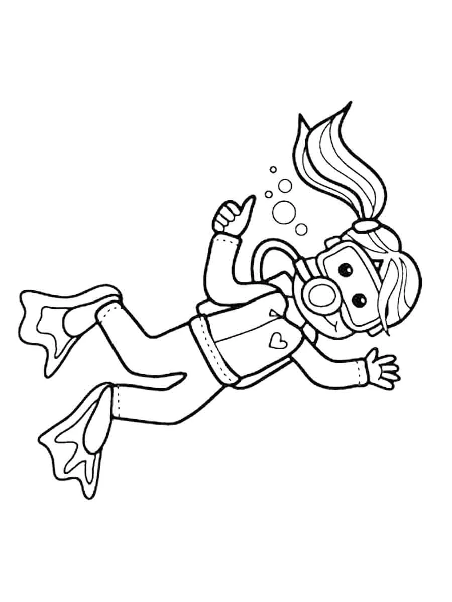 Tauchen Ausmalbilder 9