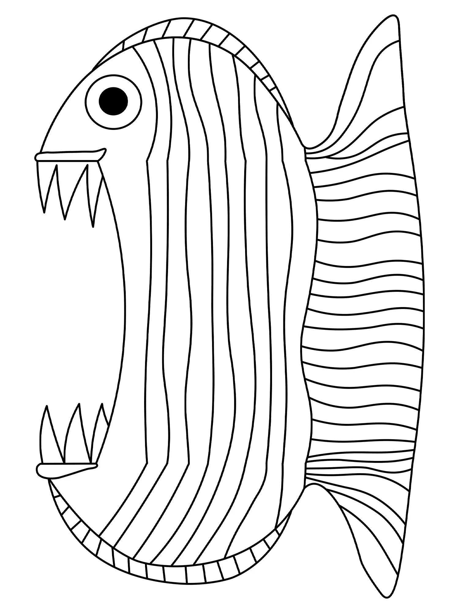 Monstruo Marino para Colorear 18