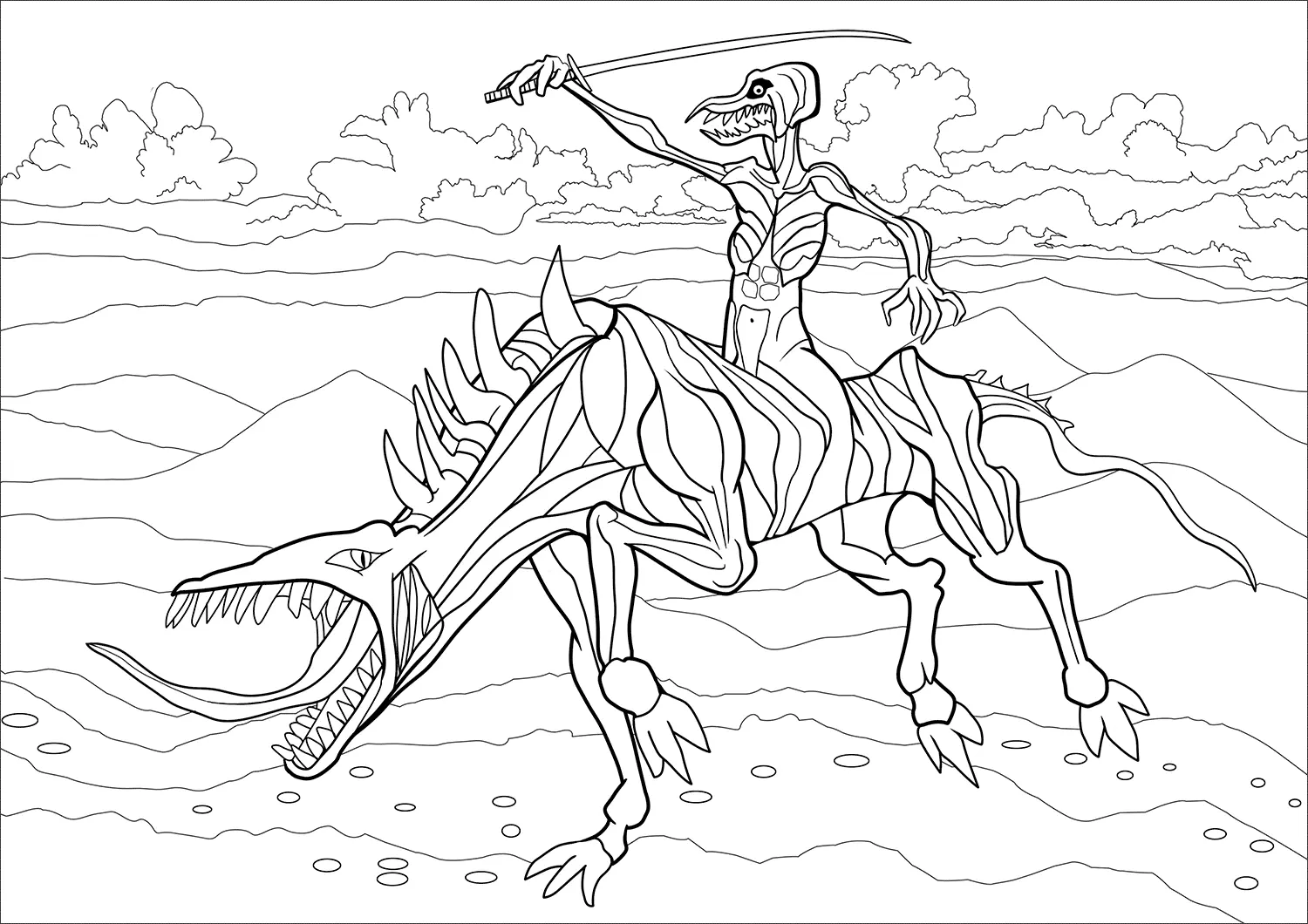 Monstruo Marino para Colorear 26