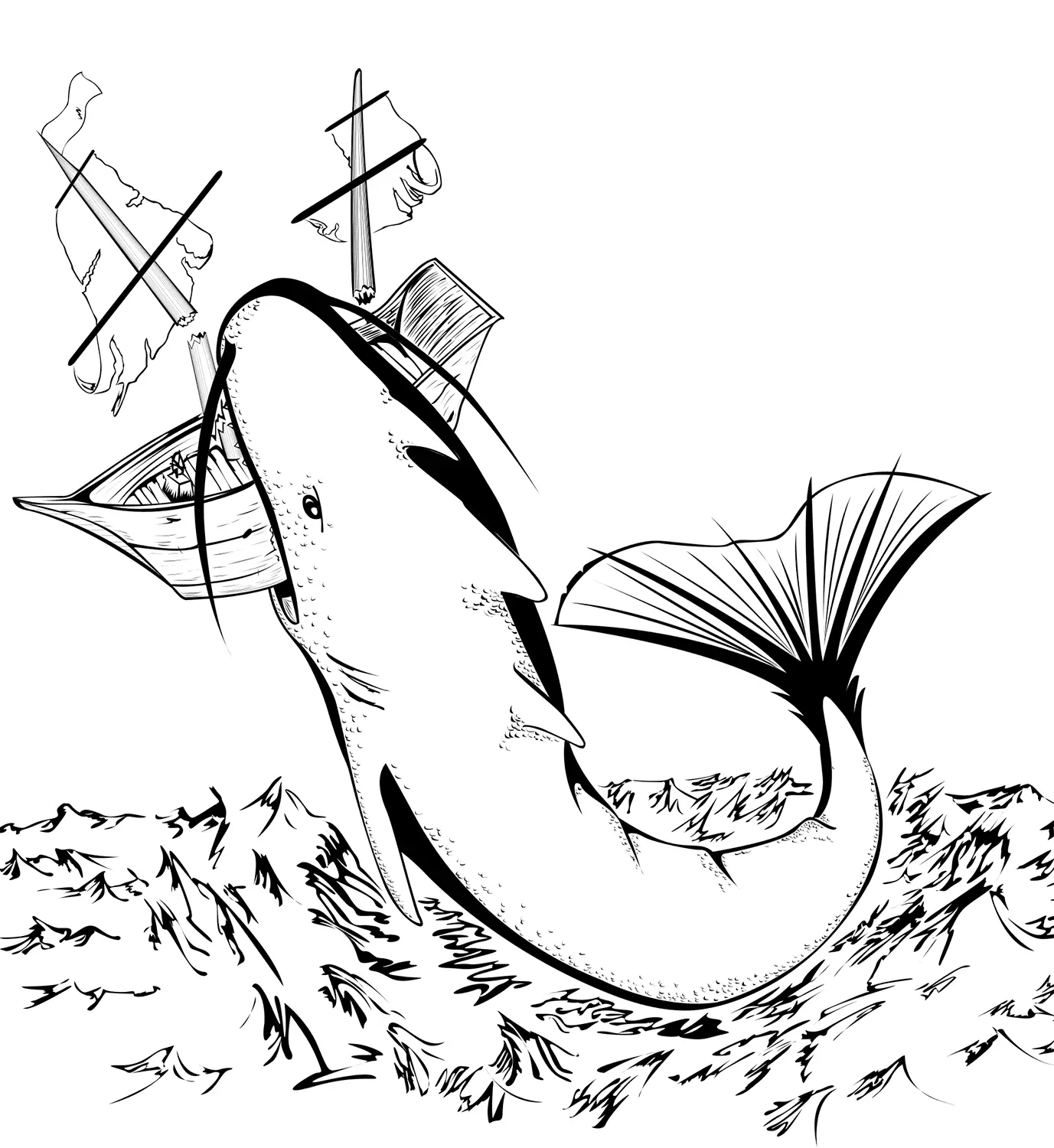 Monstruo Marino para Colorear 30